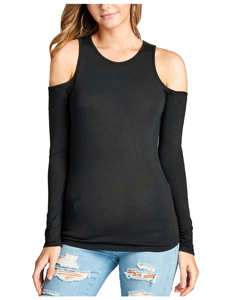 [Clearance] Womens Cold Should Long Sleeve Lightweight Stretchy Shirts Top Tee