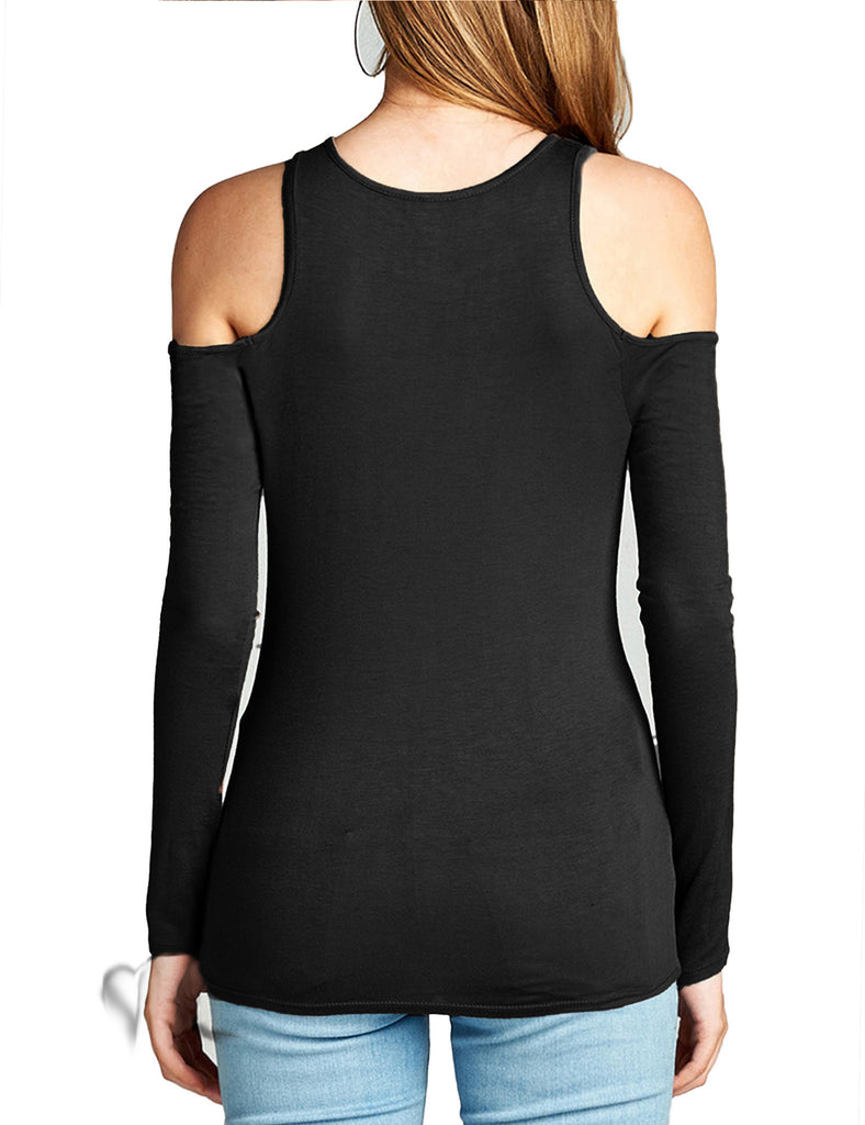 Womens Cold Should Long Sleeve Lightweight Stretchy Shirts Top Tee