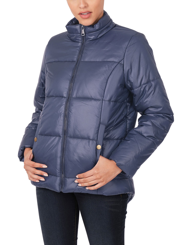 Womens Casual Puffer Jacket with Pockets