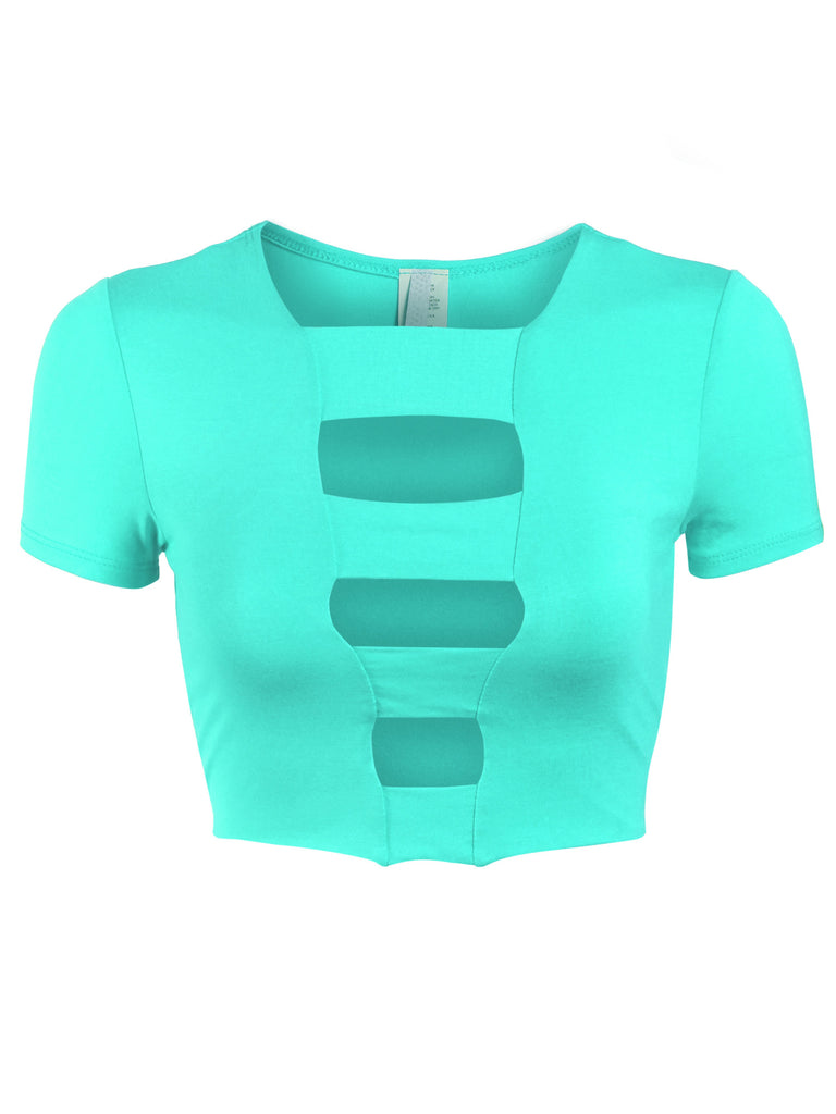 [Clearance] Womens Cut Out Fashion Crop Top