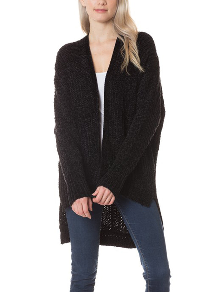 KOGMO Womens Casual Loose Fit Open Front High Low Knit Cardigan