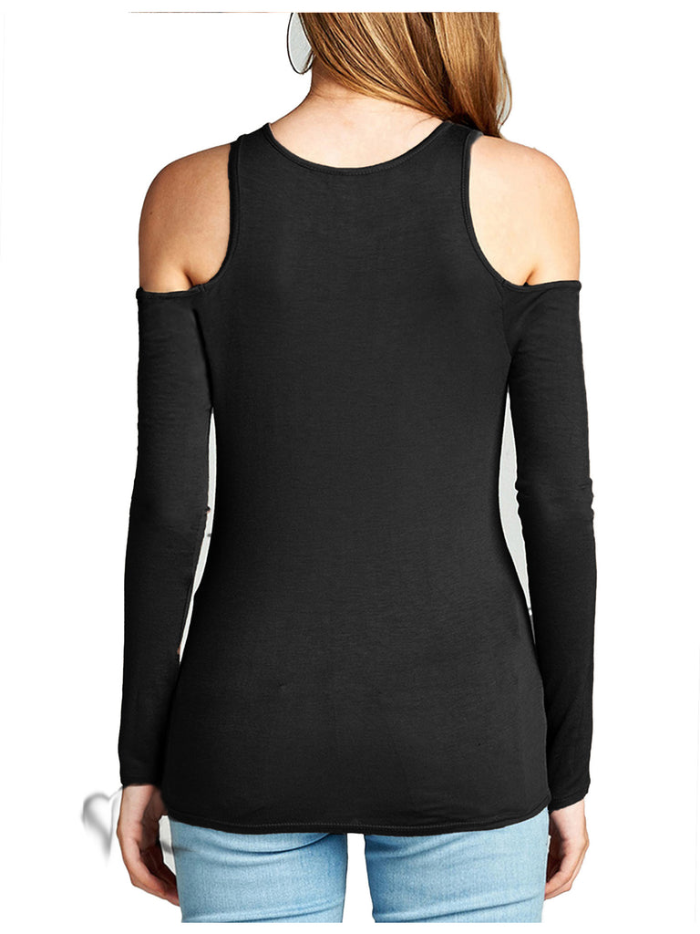 [Clearance] Womens Cold Should Long Sleeve Lightweight Stretchy Shirts Top Tee