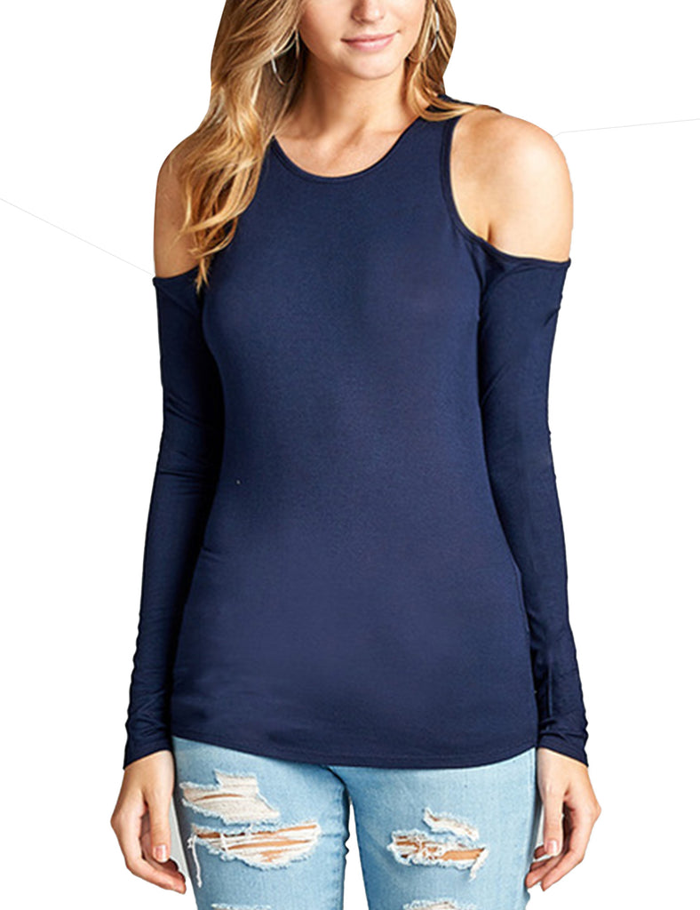 Womens Cold Should Long Sleeve Lightweight Stretchy Shirts Top Tee