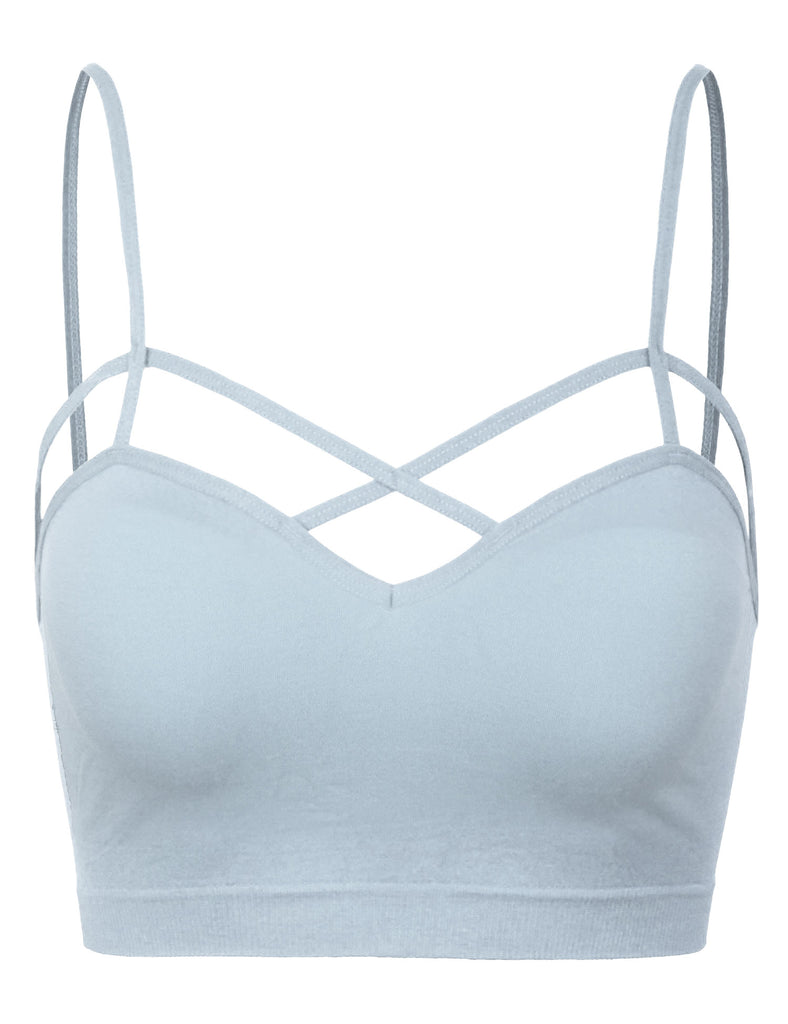 Buy VamJump Womens Criss-Cross Front Bralette Strappy Bra - Caged Cami Top  with Removable Pads Online at desertcartSeychelles