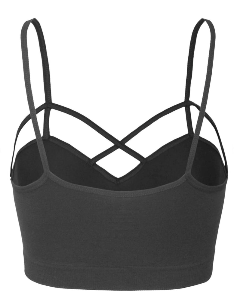 No Boundaries Women's Seamless Pullover Strappy Front Bralette