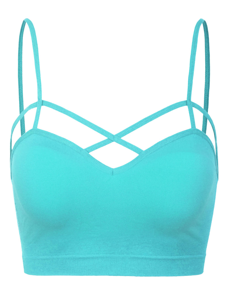 All.you.lively Women's Mesh Trim Bralette - Clematis Blue L : Target