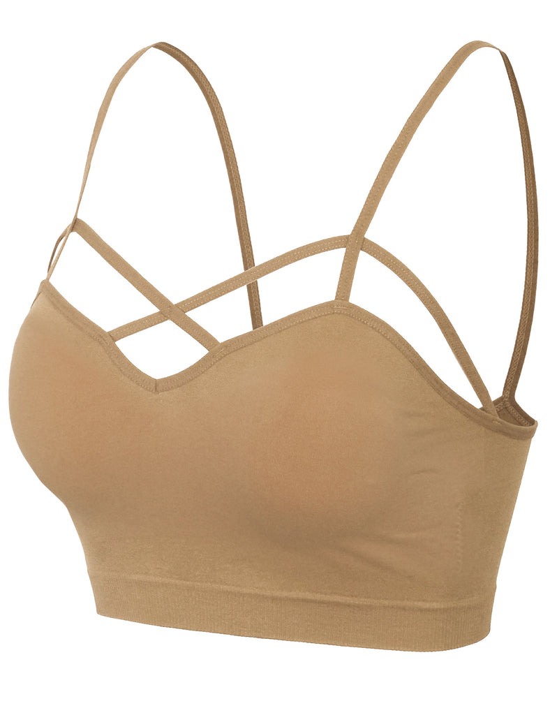 Seamless Padded Bra-bcd Cup Bra With Free Transparent Straps-6590, 6590-lil