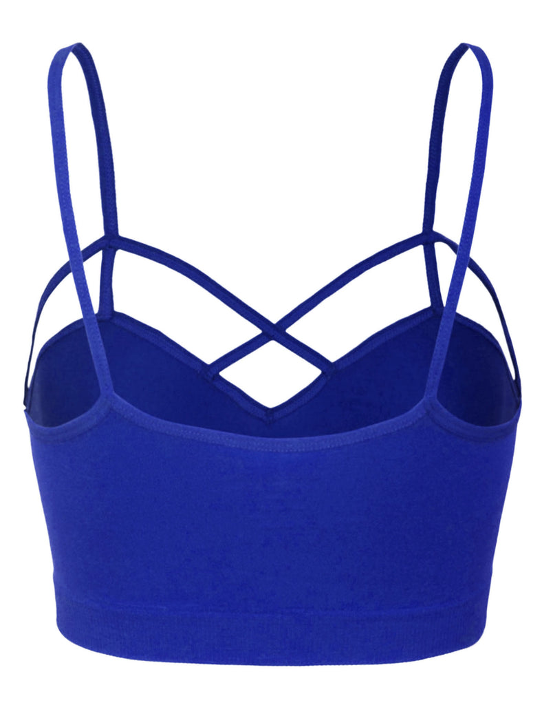 Buy Womens Criss-Cross Front Bralette Strappy Bra - Caged Cami Top with  Removable Pads Online at desertcartEGYPT