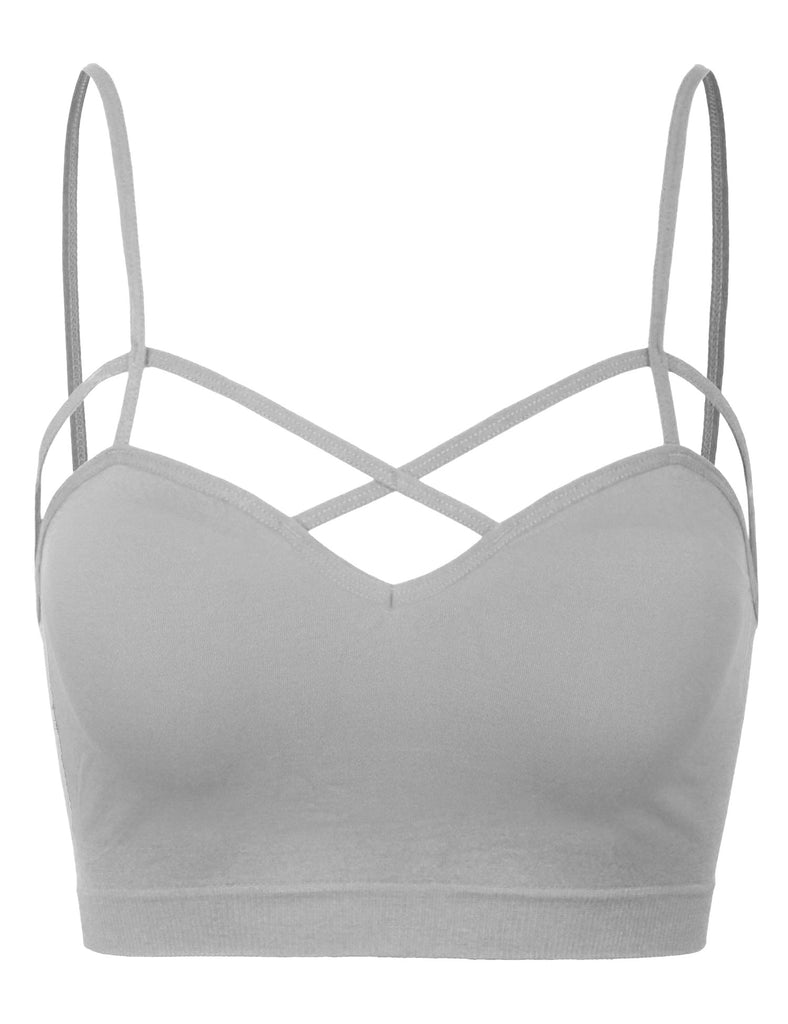 ​Front Bralette Cross Seamless Criss Criss-Cross Lace Bra Size Strappy  Caged Top