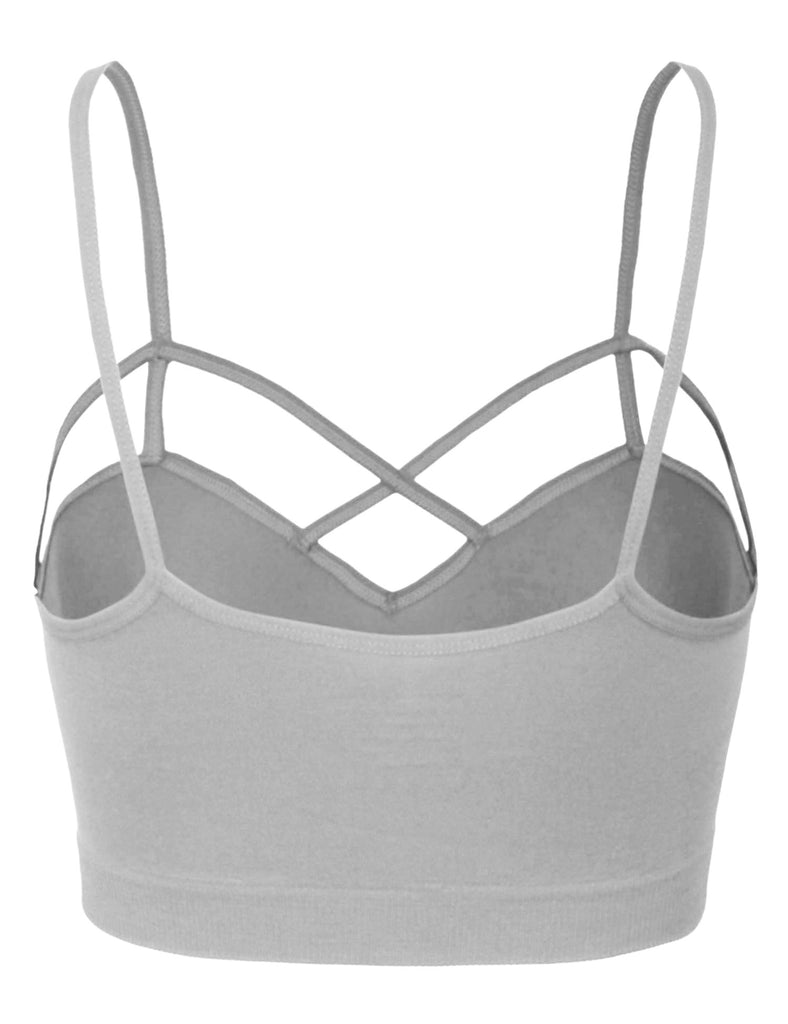gladys overlap bralette tank top w/non removable pad! free shipping?!