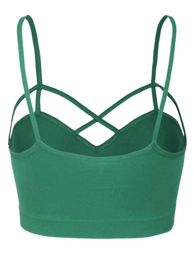 Knosfe Cute Sports Bras for Women Workout Lace Butterfly Seamless T Shirt  Bra Green 3XL