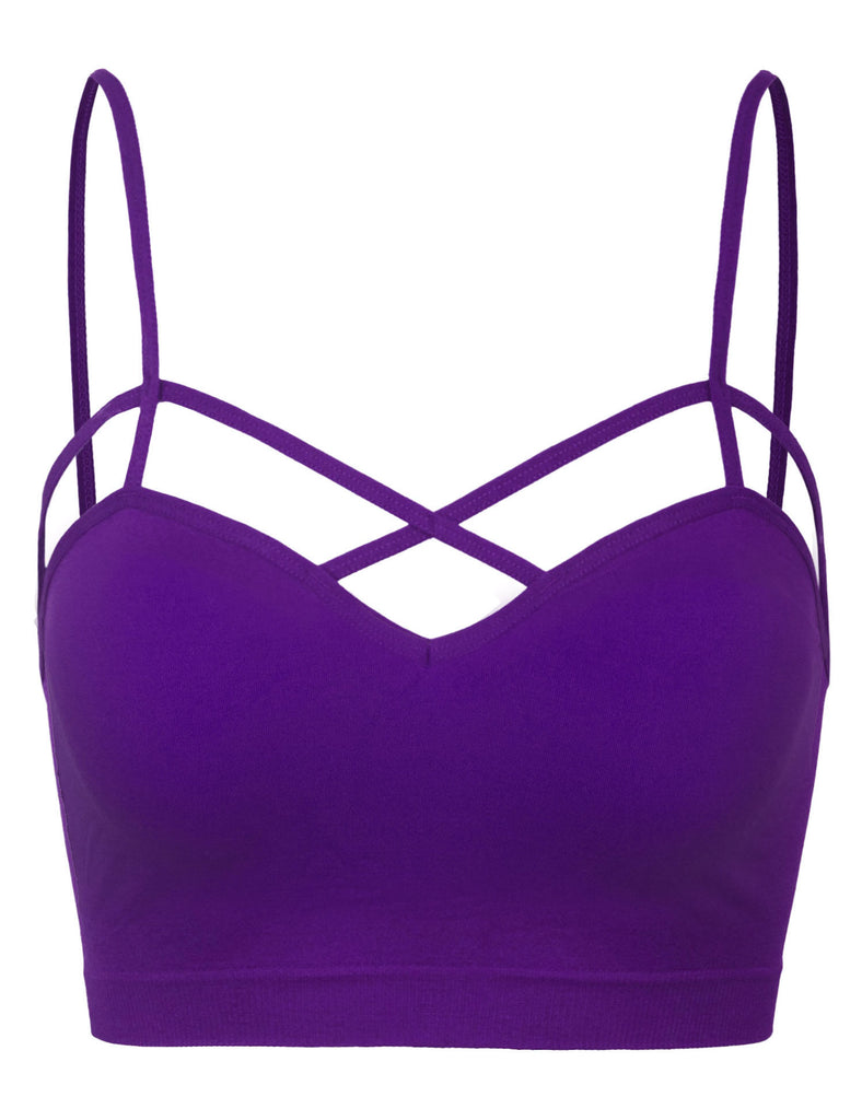 The Purple Tree Women's Non-Wired Silk Bralette Triangle Breathable Cup (1  pc, Free Size) Padded Bralette, Removable Pads, Slip On Bra, T-Shirt Bra