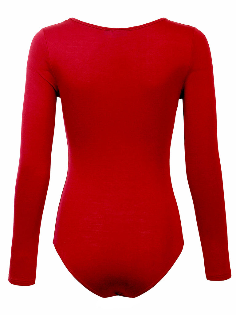 Long Sleeve Red Bodysuit