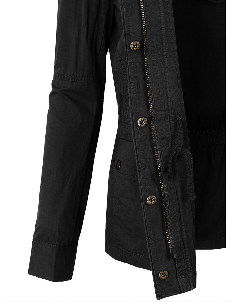 Sykooria Women's Black on black camouflage Jacket Full Zip Thumb holes S…  in 2023