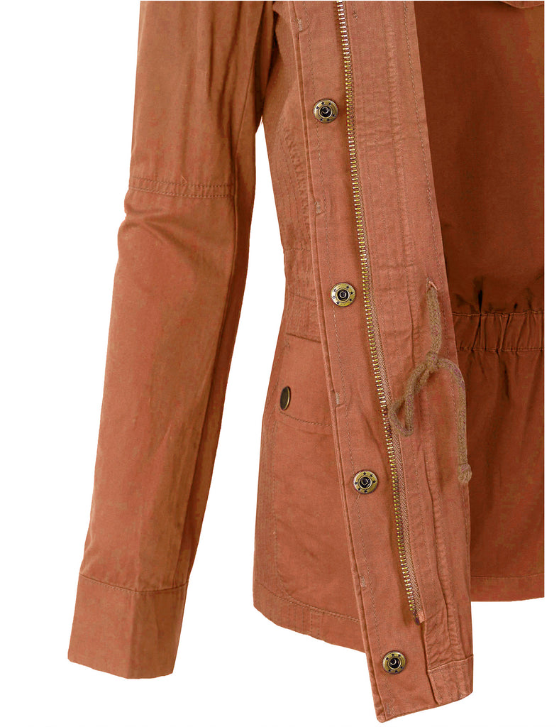 Zip Up Military Anorak Safari Jacket Coat