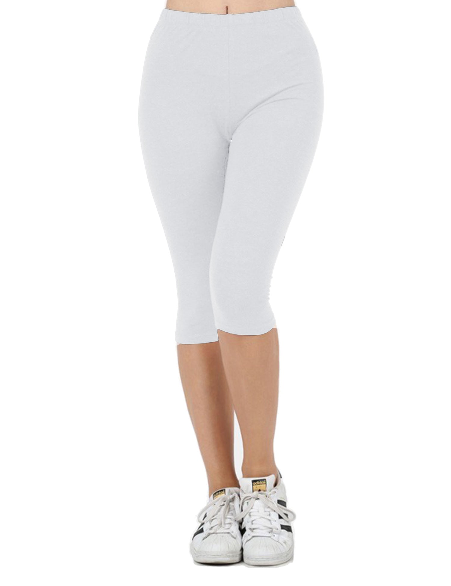 Solid White Capri Leggings w/ Pockets by ML&M – Boujee Brittany