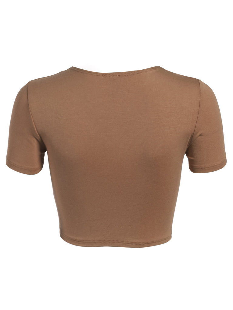 [Clearance] Womens Cut Out Fashion Crop Top