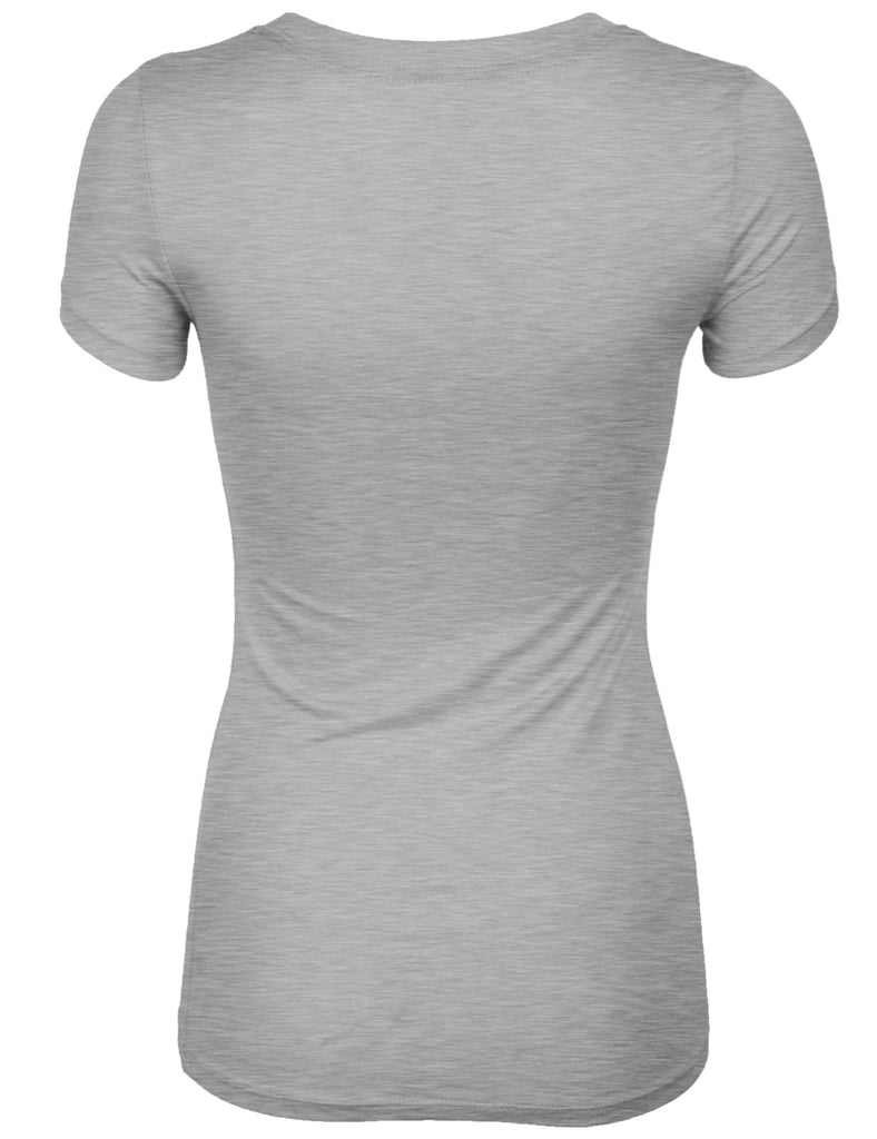 Women's Short Sleeve Basic Plain Round Neck Cotton T-Shirt Top
