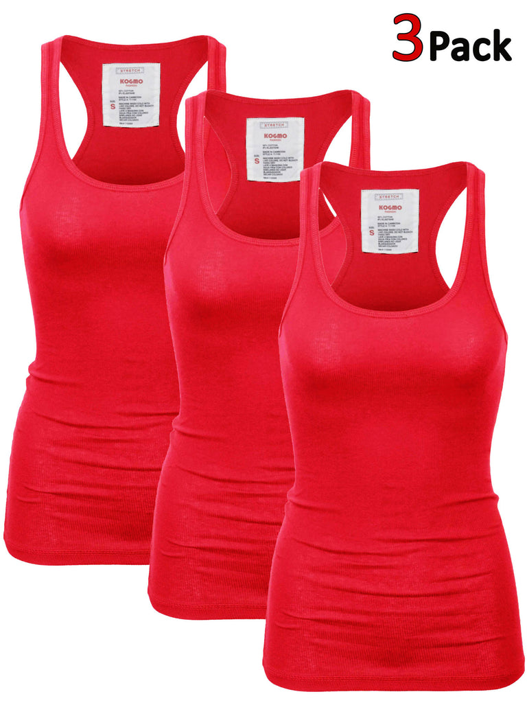 Knit Tank Top - Bright red - Ladies
