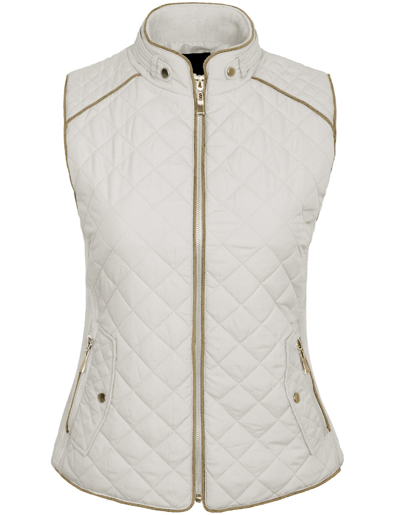 Womens Quilted Vest Fully Lined Lightweight Padded Vest Plus Size 